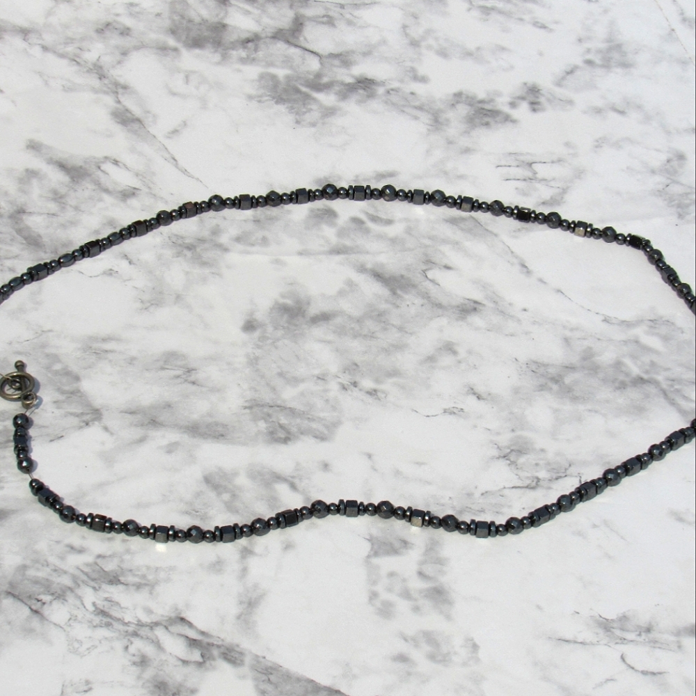 Elegant Black Beaded Necklace